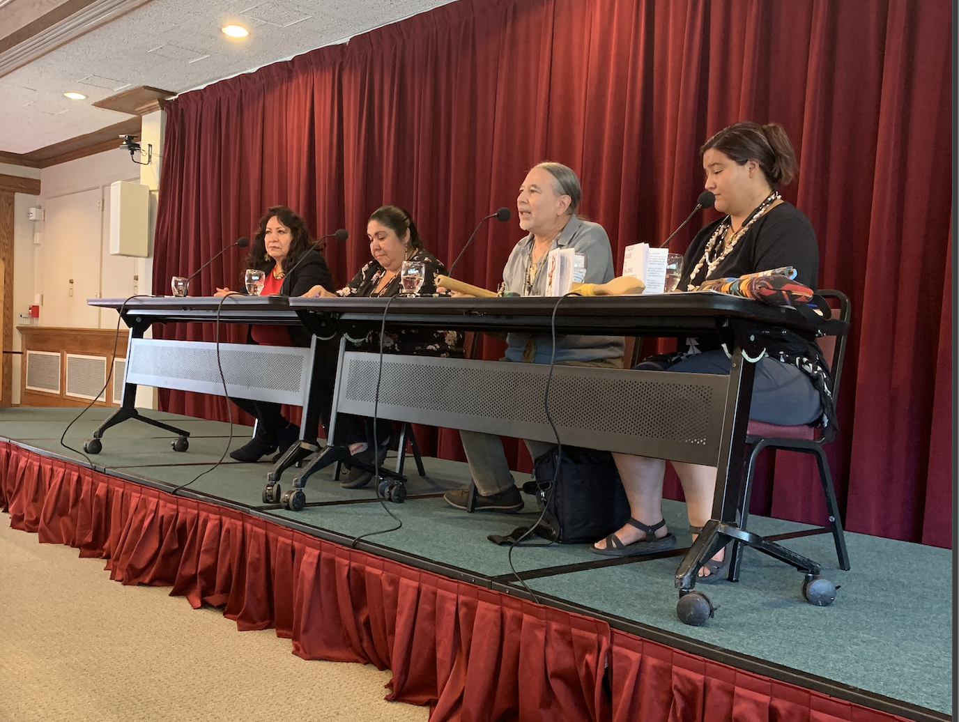 Panelists giving a Red Tawks workshop on Land Acknowledgement, October 9, 2019